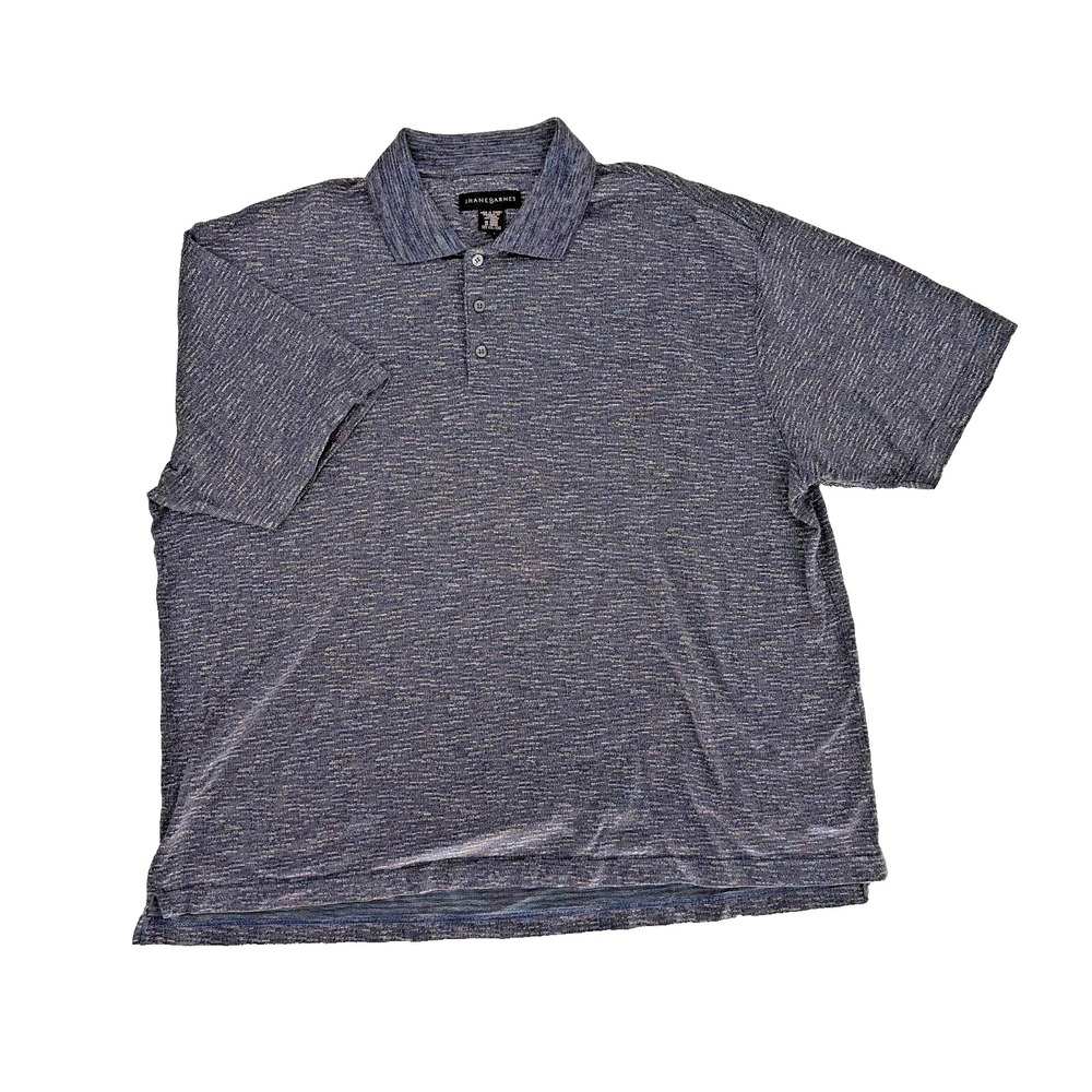 Jhane Barnes Abstract Pixelated Cotton Polo 3 Button Shirt Men's Size XXL Golf